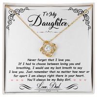 Load image into Gallery viewer, To My Daughter Necklace from Mom and Dad, Birthday, Graduation, Christmas Love Knot Necklace for Her
