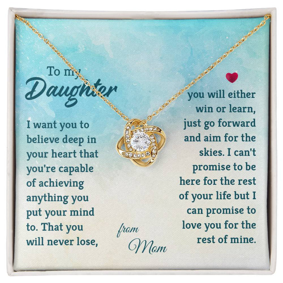To My Daughter Necklace from Mom, I Promise to Love You for the Rest of Mine