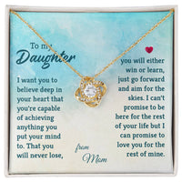 Load image into Gallery viewer, To My Daughter Necklace from Mom, I Promise to Love You for the Rest of Mine
