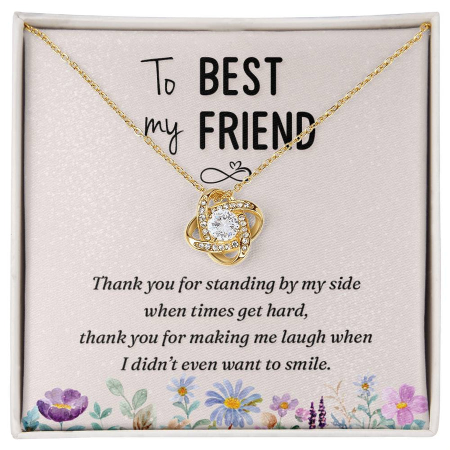 Best Friend Gifts for Birthday, Friendship Knot Necklace Silver, Meaningful Friendship Gifts