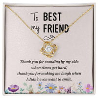 Load image into Gallery viewer, Best Friend Gifts for Birthday, Friendship Knot Necklace Silver, Meaningful Friendship Gifts
