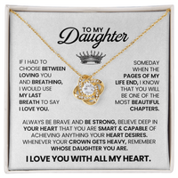 Load image into Gallery viewer, Birthday Daughter Necklace, When the Pages of My Life End You Will Be the Most Beautiful Chapters
