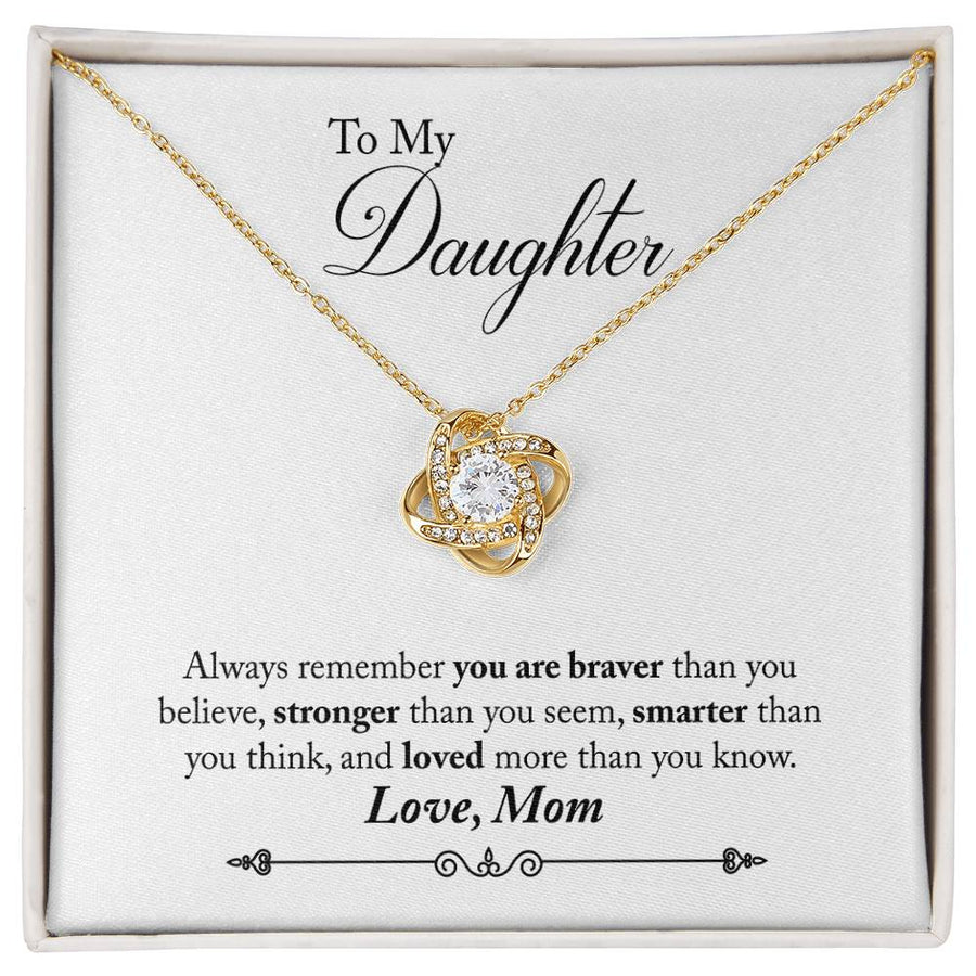 To My Daughter Necklace Gifts from Mom, Remember You Are Braver Than You Think