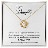 Load image into Gallery viewer, To My Daughter Necklace Gifts from Mom, Remember You Are Braver Than You Think
