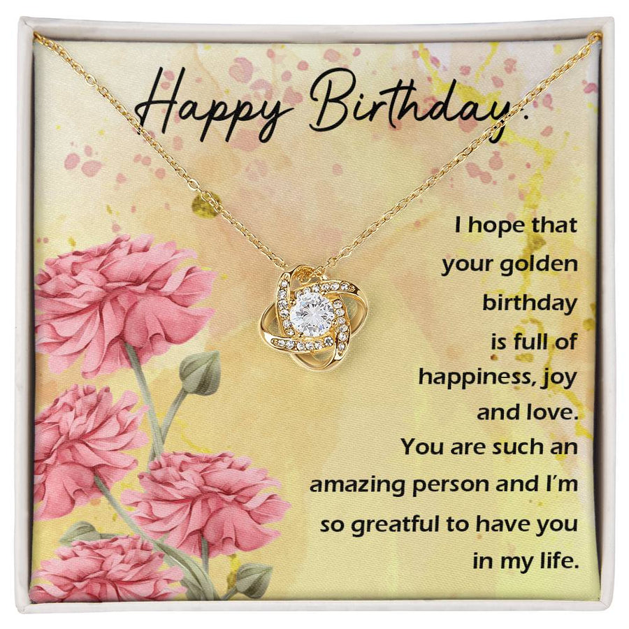 Unusual Birthday Gifts for Her, Love Knot Necklace for Her from the Heart