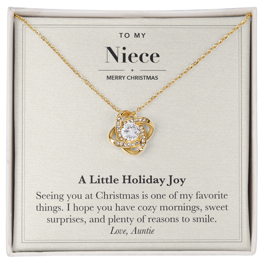 To My Niece Christmas Love Knot Necklace – A Little Holiday Joy