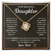 Load image into Gallery viewer, To My Daughter Love Knot Necklace Gift From Mom with Message Card &amp; Gift Box
