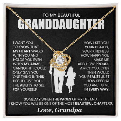 Load image into Gallery viewer, To My Granddaughter Necklace from Grandpa, Unique Birthday Gifts for Granddaughter from Grandpa
