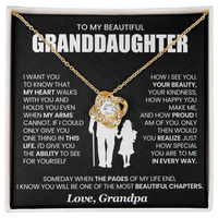 Load image into Gallery viewer, To My Granddaughter Necklace from Grandpa, Unique Birthday Gifts for Granddaughter from Grandpa
