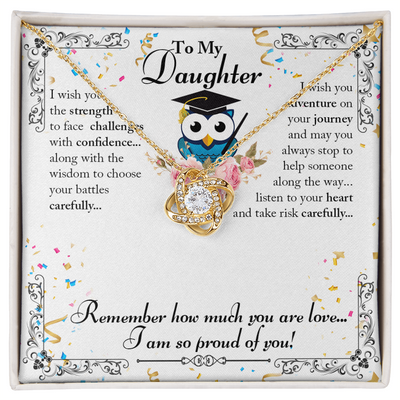 Load image into Gallery viewer, To My Beautiful Daughter Necklace from Mom – Congratulations Gift for Graduation or Birthday
