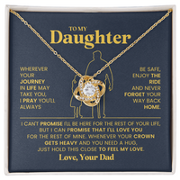 Load image into Gallery viewer, To My Daughter Necklace, Daughter Necklaces from Mom and Dad, Birthday Gifts from Mother or Father
