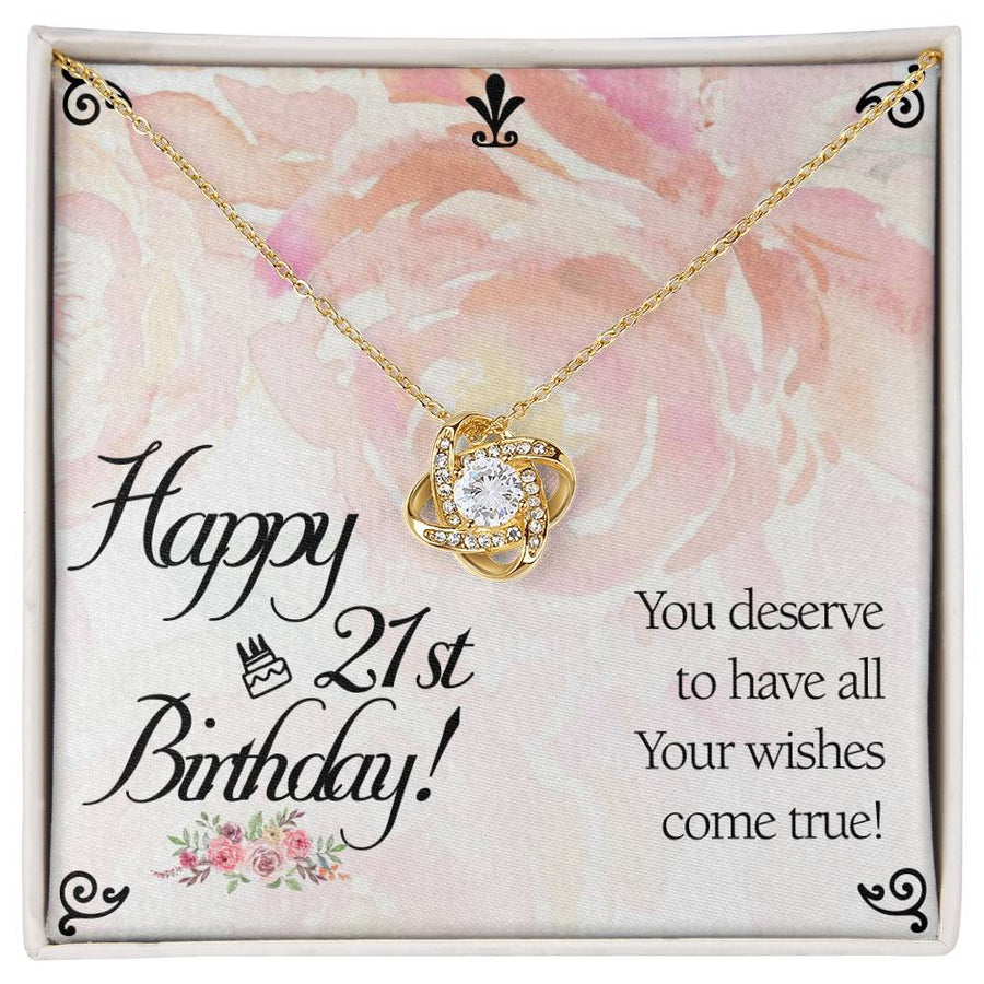 Unique 21st Birthday Gifts for Her, 21st Birthday Gifts for Her, Love Knot Necklace Gifts