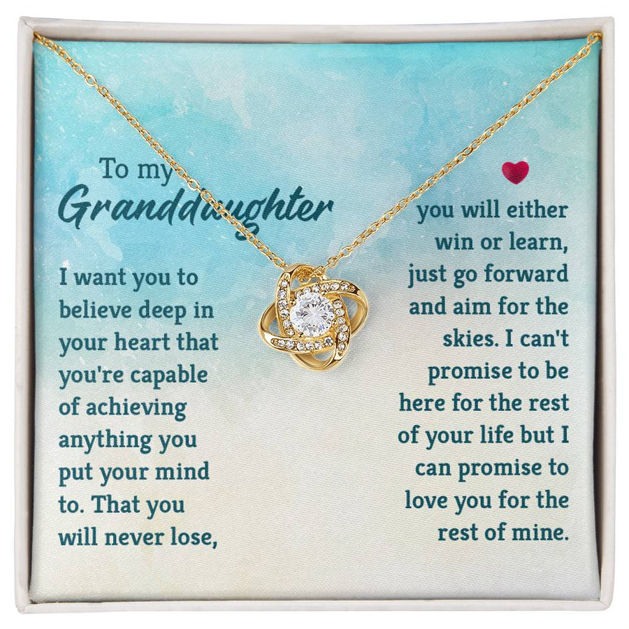Granddaughter Necklace from Grandma, Special Birthday Gifts for Granddaughter from Nana