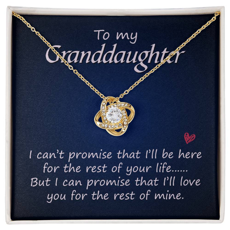 To My Granddaughter Necklace from From Grandma, Women Love Knot Necklace for Granddaughter