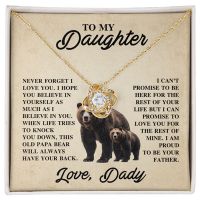 Load image into Gallery viewer, To My Daughter Love Knot Necklace – Unbreakable Bond Jewelry Gift for Birthday or Holiday
