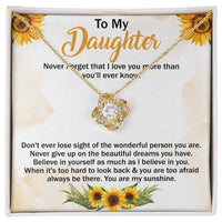Load image into Gallery viewer, To My Daughter Necklace Gift from Mom, Never Forget That You Are My Sunshine
