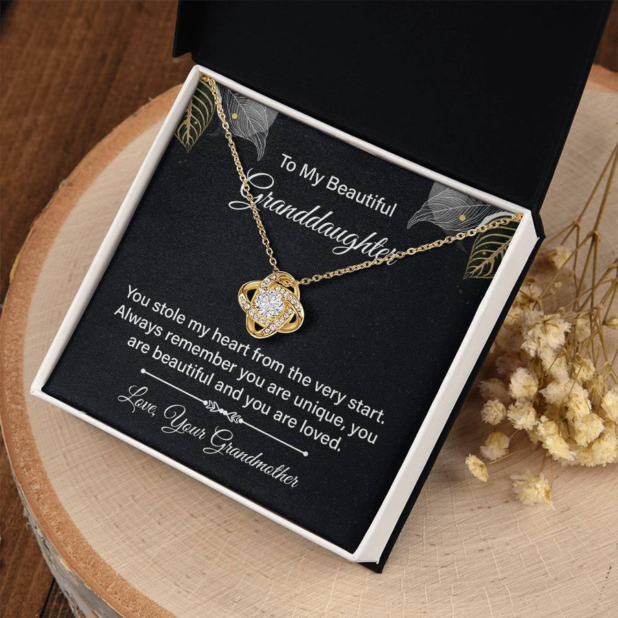 To My Granddaughter Necklace from Nana, Birthday Present for Granddaughter from Grandma