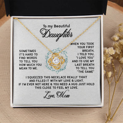 Load image into Gallery viewer, To My Daughter Necklace from Mom, I&amp;#39;d Use My Last Breath to Tell You &amp;quot;The Sam&amp;quot;
