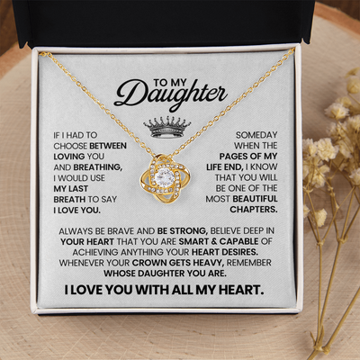Load image into Gallery viewer, Birthday Daughter Necklace, When the Pages of My Life End You Will Be the Most Beautiful Chapters
