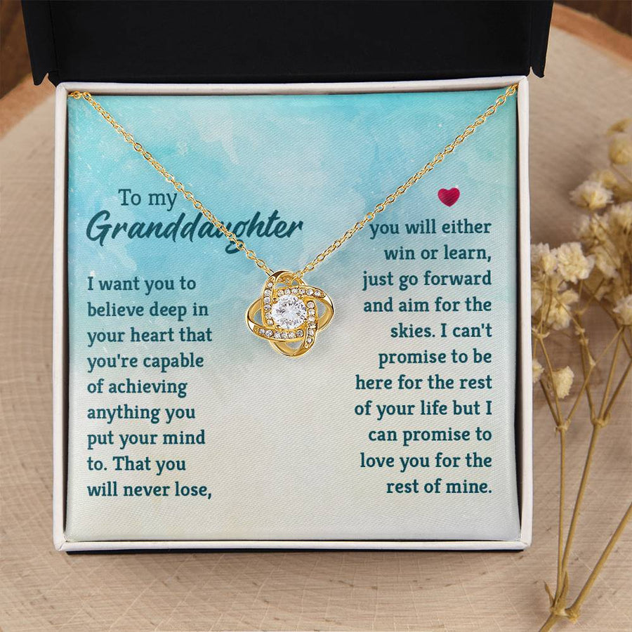 Granddaughter Necklace from Grandma, Special Birthday Gifts for Granddaughter from Nana