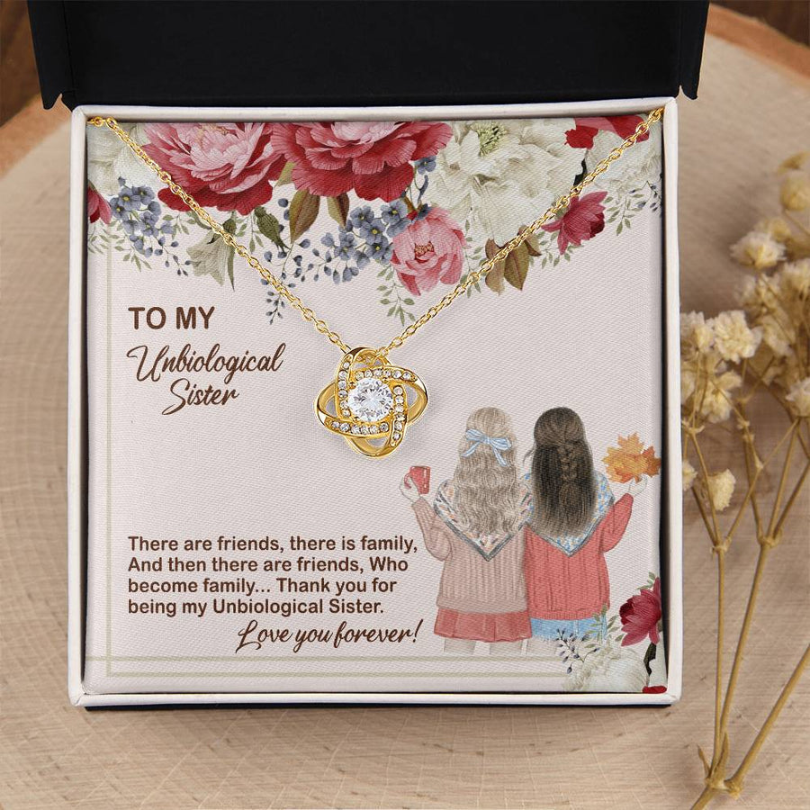 To My Unbiological Sister Necklace, Unbiological Sister Birthday Gifts