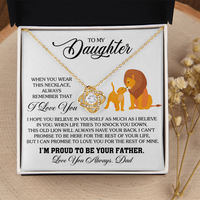 Load image into Gallery viewer, To My Daughter Necklace from Dad, Birthday Gifts for Daughter, I&#39;m Proud to Be Your Father
