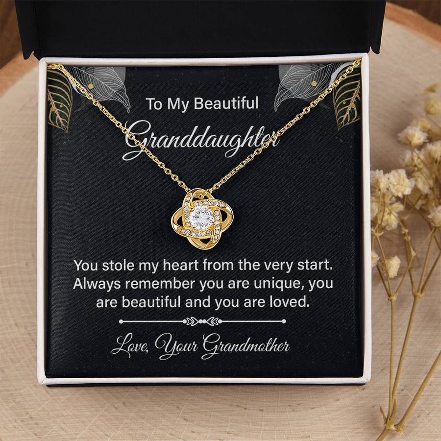 To My Granddaughter Necklace from Nana, Birthday Present for Granddaughter from Grandma