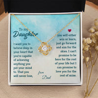 Load image into Gallery viewer, To My Daughter Necklace from Dad, I Promise to Love You for the Rest of Mine
