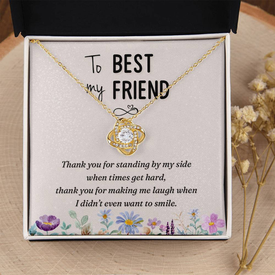 Best Friend Gifts for Birthday, Friendship Knot Necklace Silver, Meaningful Friendship Gifts