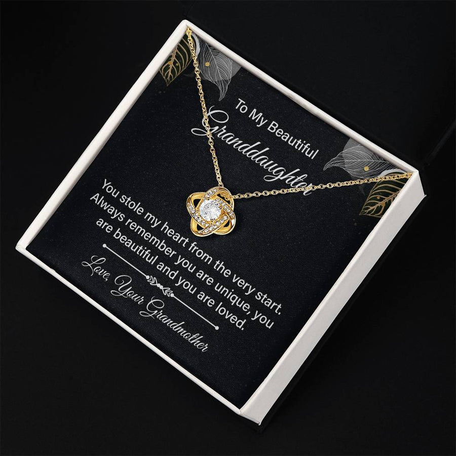 To My Granddaughter Necklace from Nana, Birthday Present for Granddaughter from Grandma
