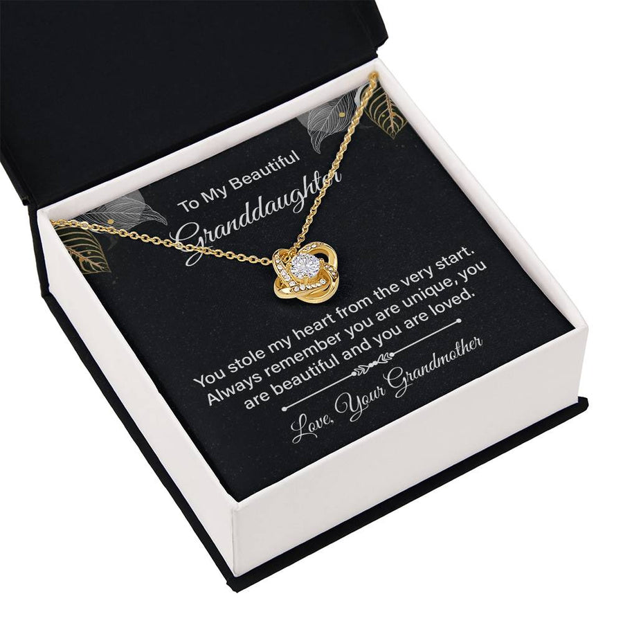 To My Granddaughter Necklace from Nana, Birthday Present for Granddaughter from Grandma