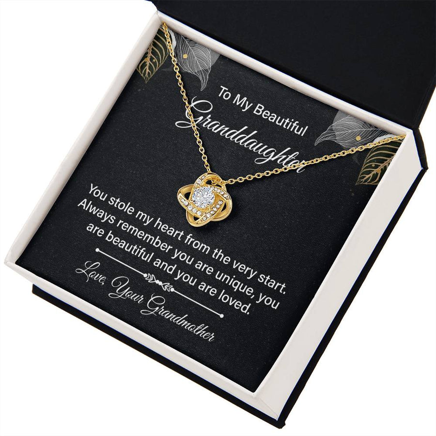 To My Granddaughter Necklace from Nana, Birthday Present for Granddaughter from Grandma