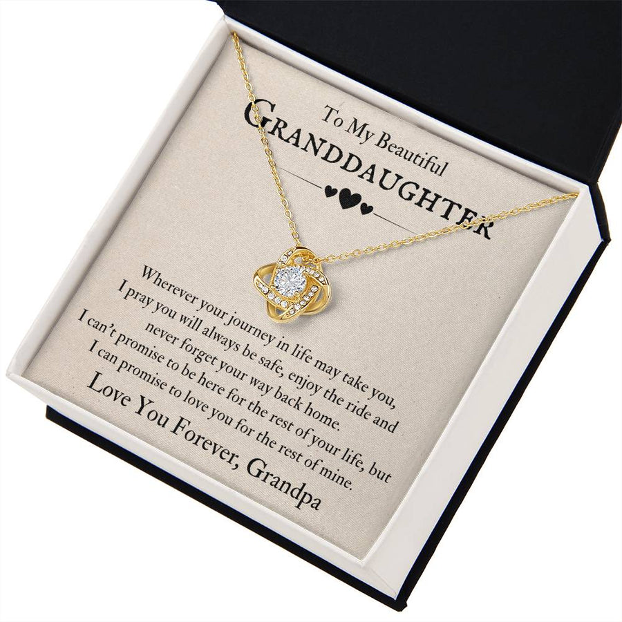 To My Beautiful Granddaughter Necklace from Grandpa, Never Forget Your Way Back Home