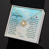 Load image into Gallery viewer, To My Daughter Necklace from Dad, I Promise to Love You for the Rest of Mine
