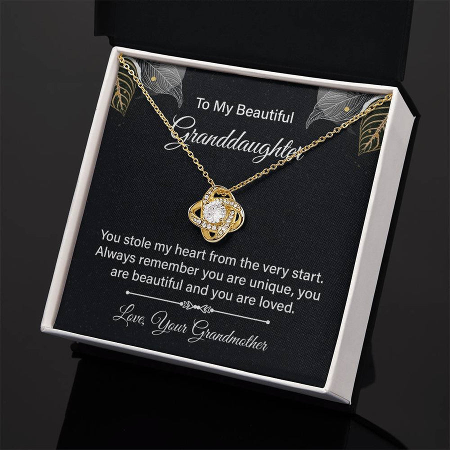 To My Granddaughter Necklace from Nana, Birthday Present for Granddaughter from Grandma