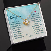 Load image into Gallery viewer, To My Daughter Necklace from Dad, I Promise to Love You for the Rest of Mine
