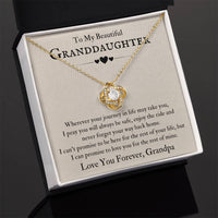 Load image into Gallery viewer, To My Beautiful Granddaughter Necklace from Grandpa, Never Forget Your Way Back Home
