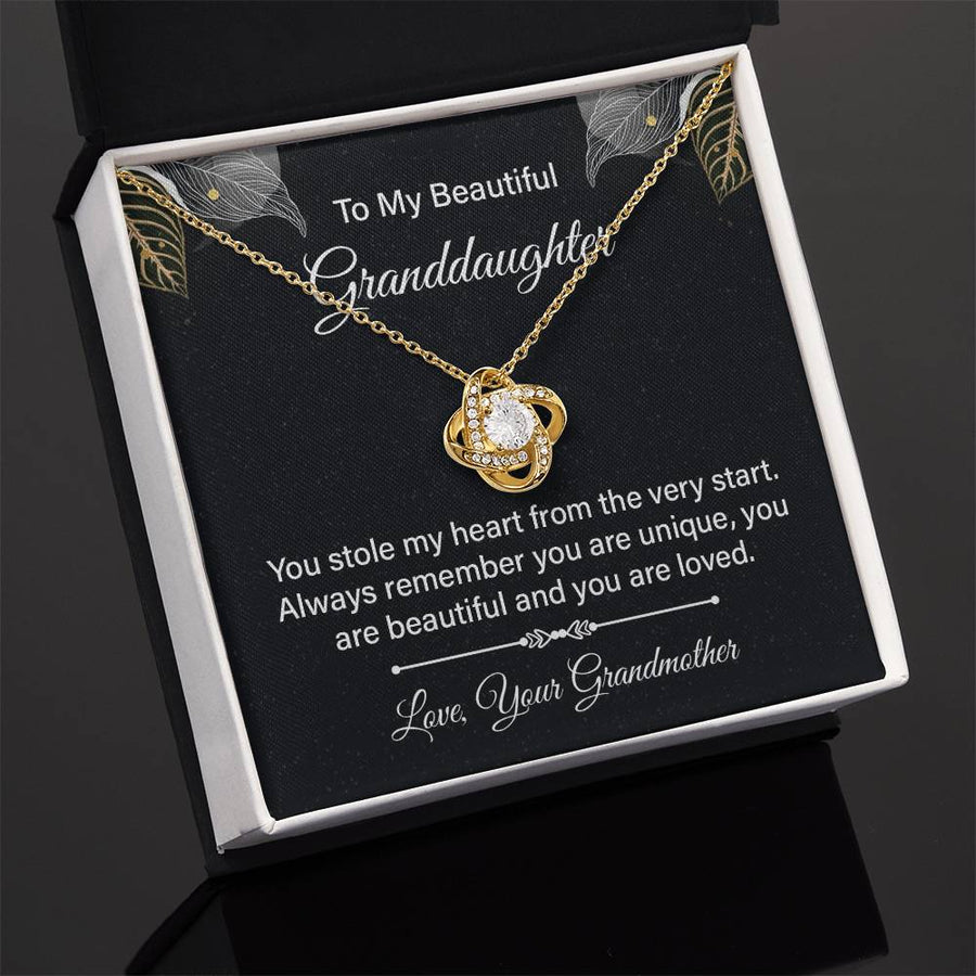 To My Granddaughter Necklace from Nana, Birthday Present for Granddaughter from Grandma