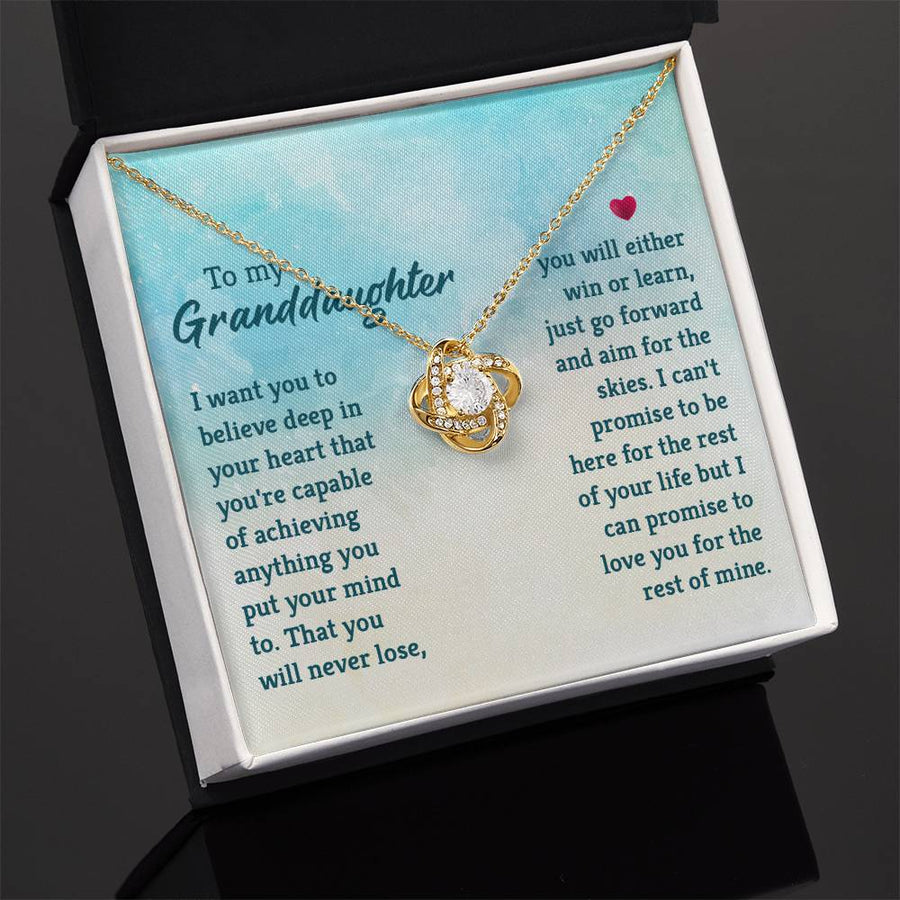 Granddaughter Necklace from Grandma, Special Birthday Gifts for Granddaughter from Nana
