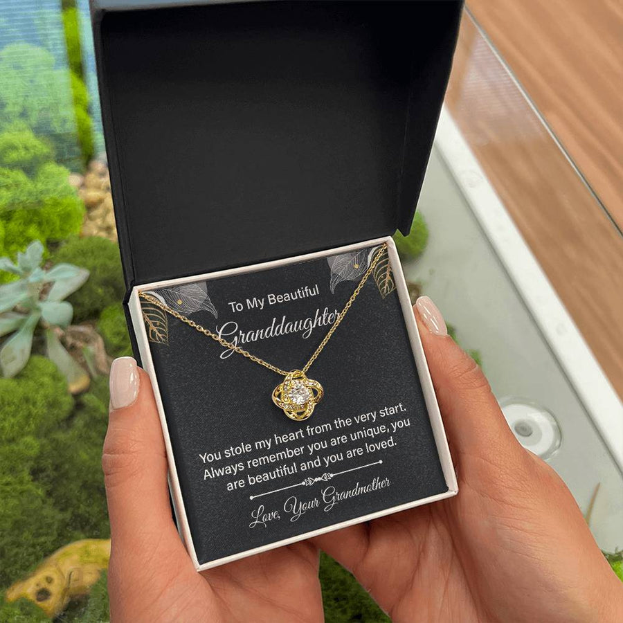 To My Granddaughter Necklace from Nana, Birthday Present for Granddaughter from Grandma