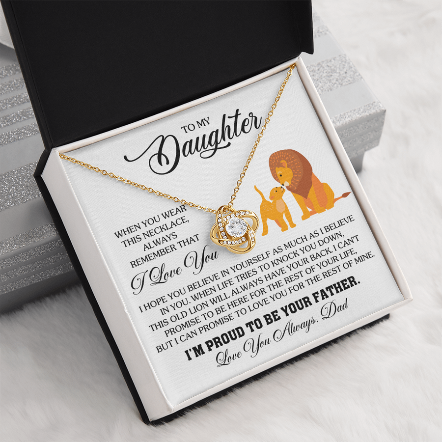 To My Daughter Necklace from Dad, Birthday Gifts for Daughter, I'm Proud to Be Your Father