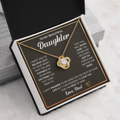 Load image into Gallery viewer, To My Daughter Love Knot Necklace Gift From Mom with Message Card &amp;amp; Gift Box
