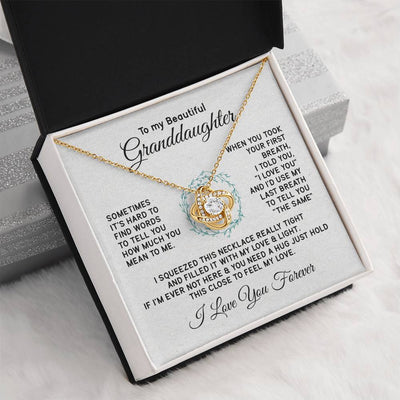 Load image into Gallery viewer, To My Granddaughter Necklace, Sometimes It&amp;#39;s Hard to Find Words to Tell You How Much You Mean to Me
