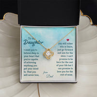 Load image into Gallery viewer, To My Daughter Necklace from Dad, I Promise to Love You for the Rest of Mine
