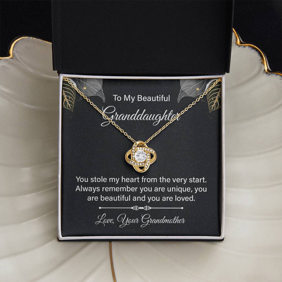 To My Granddaughter Necklace from Nana, Birthday Present for Granddaughter from Grandma