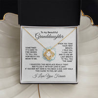 Load image into Gallery viewer, To My Granddaughter Necklace, Sometimes It&#39;s Hard to Find Words to Tell You How Much You Mean to Me
