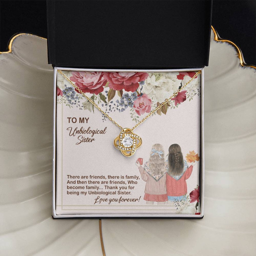 To My Unbiological Sister Necklace, Unbiological Sister Birthday Gifts