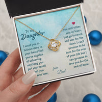 Load image into Gallery viewer, To My Daughter Necklace from Dad, I Promise to Love You for the Rest of Mine
