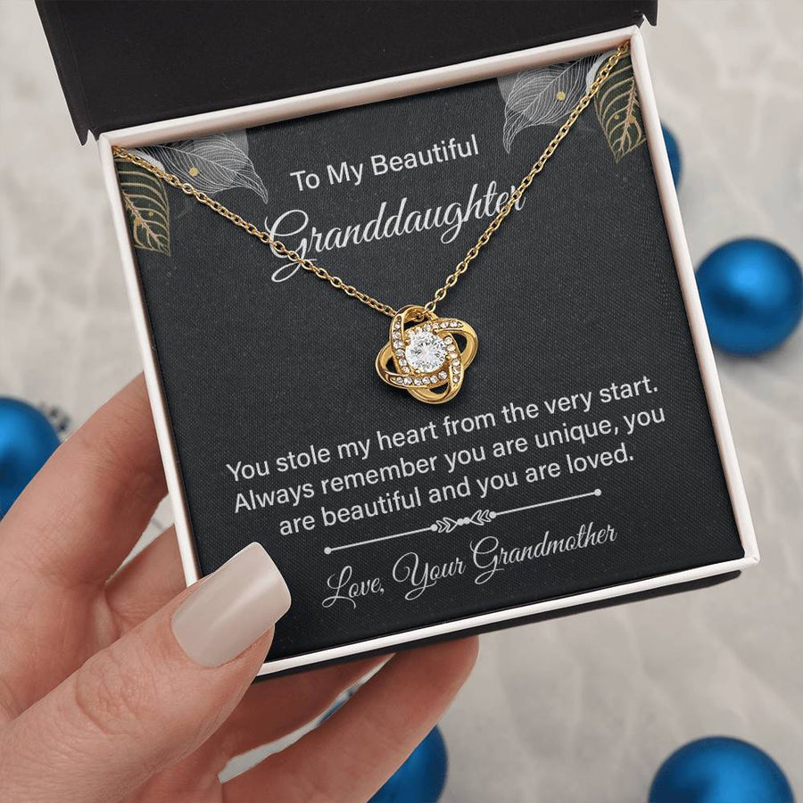 To My Granddaughter Necklace from Nana, Birthday Present for Granddaughter from Grandma