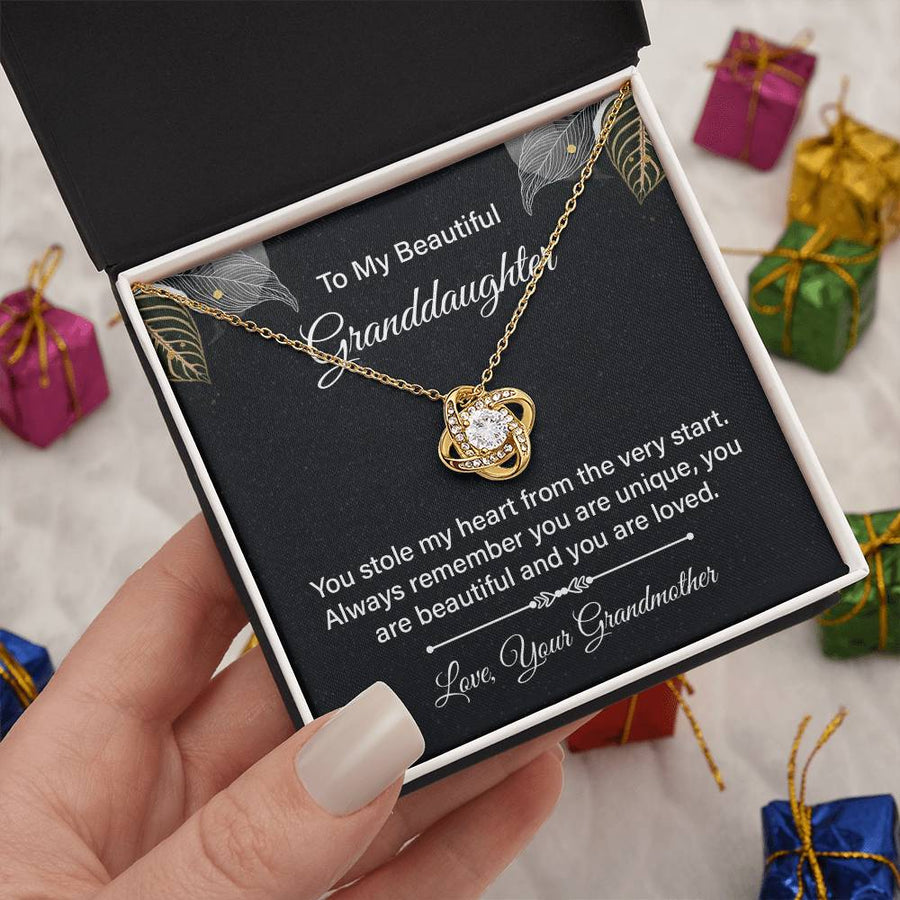 To My Granddaughter Necklace from Nana, Birthday Present for Granddaughter from Grandma
